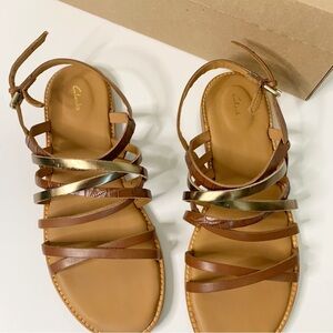 Clarks Karsea Ankle Tan Combo Women’s Sandals